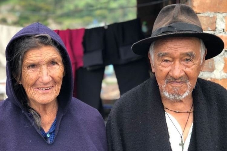 Two coffee farmers in Colombia.
