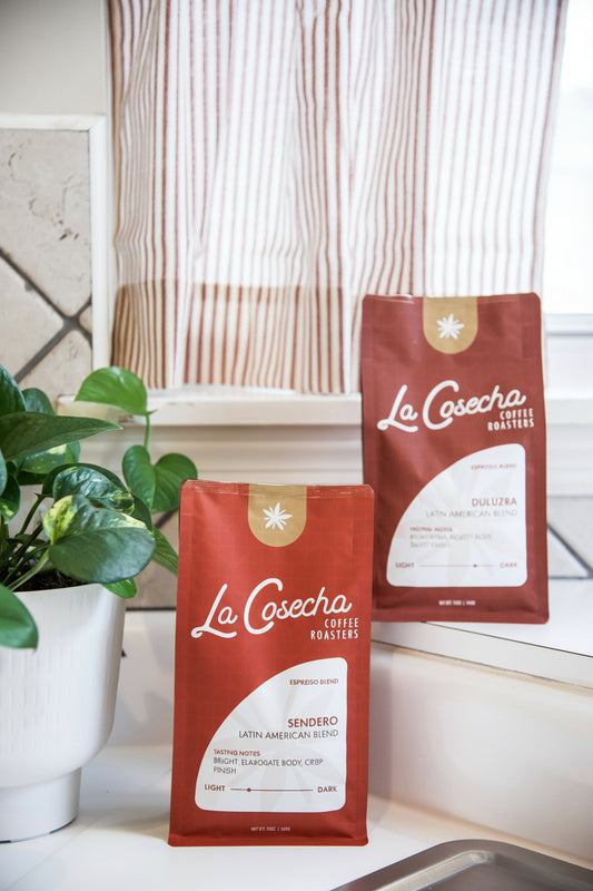 Two bags of Espresso coffees for La Cosecha Coffee Roasters