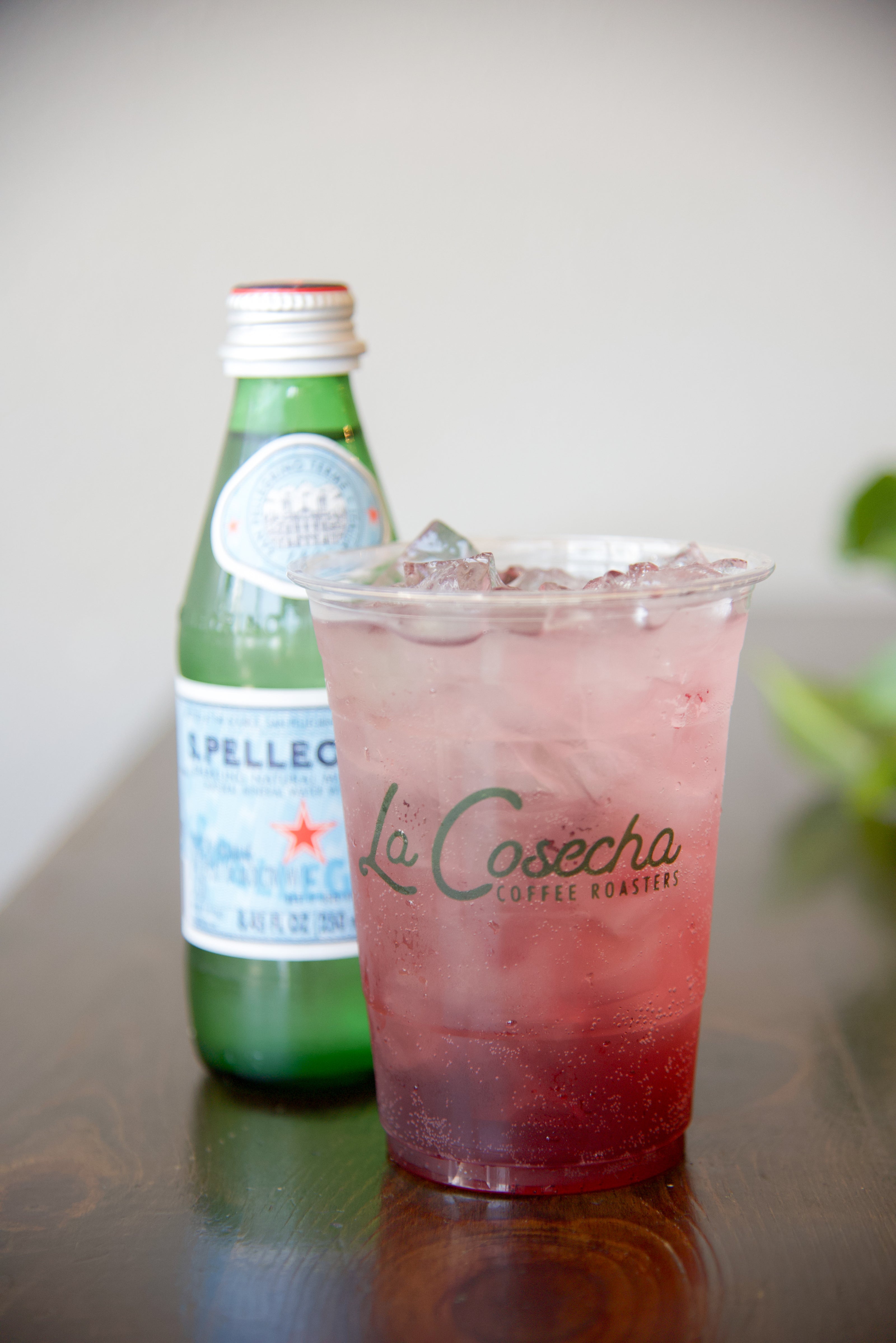 Italian Soda in a cup to go.