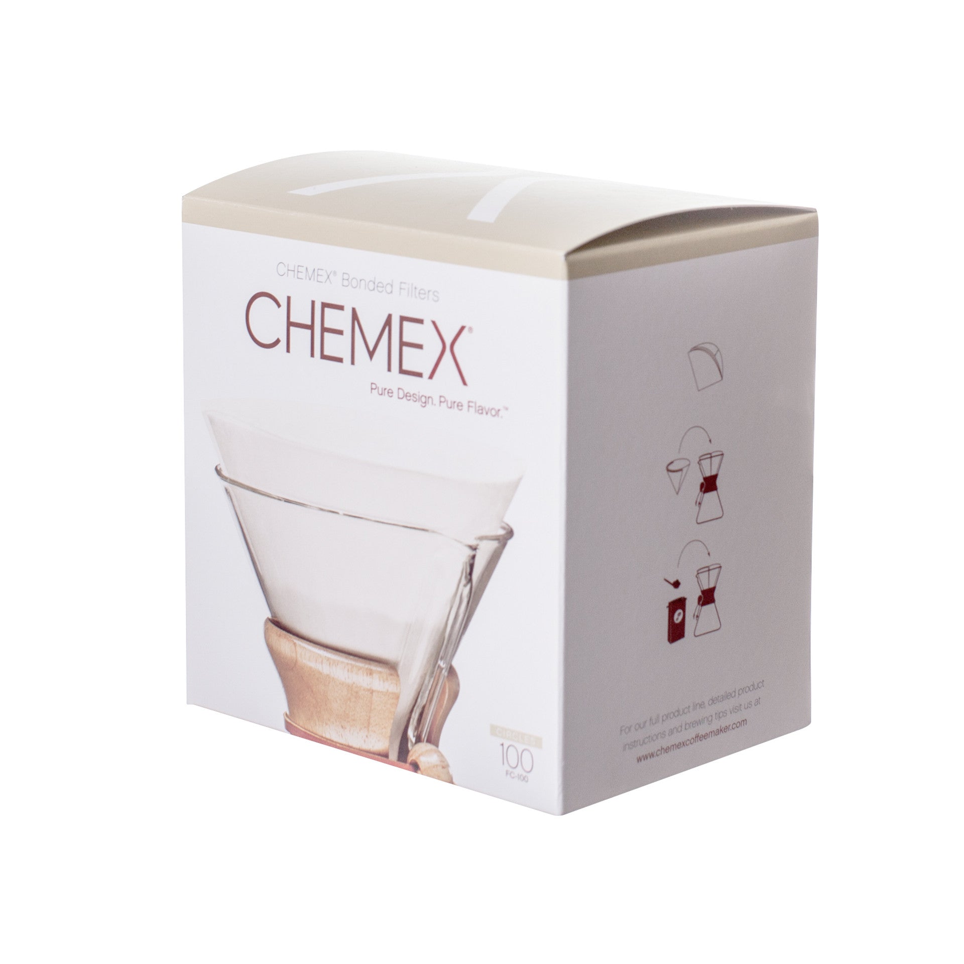 Chemex coffee filter packaging on a white background